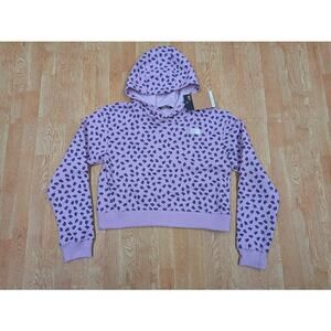 The North Face Girl's Size XL Lupine Logo Print Camp Fleece Pullover Hoodie NWT